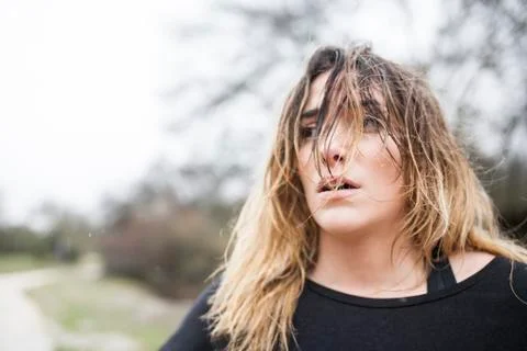 Running in the rain Stock Photos