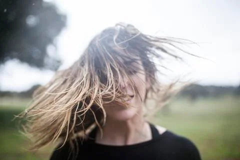 Running in the rain Stock Photos