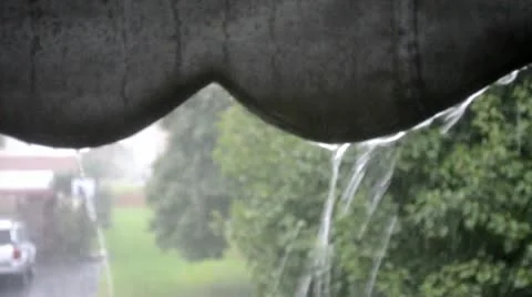 Running Rain Water Window Pane Stock Footage 10709283