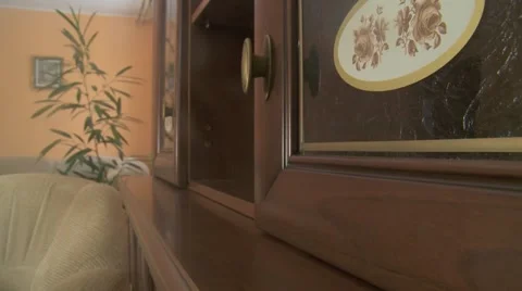 Running rat in living room Stock Footage