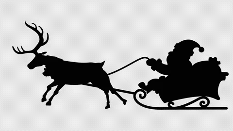 Running Reindeer Illustration Loop Animation Stock Footage 166206549