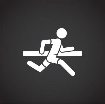 Running related icon on background for graphic and web design. Creative Stock Illustration