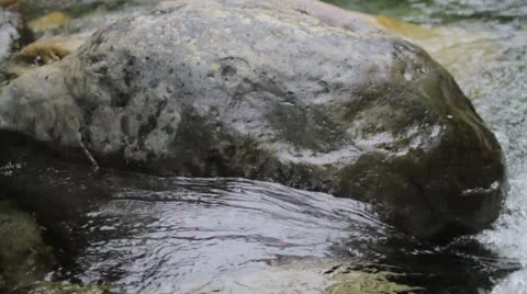 Running river water 3 Stock Footage 23425560