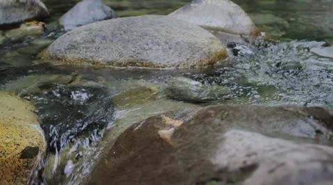 Running river water 6 Stock Footage 23424158