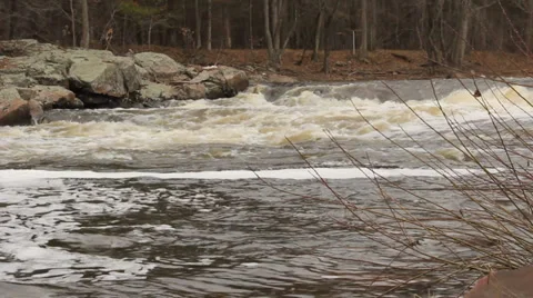 Running river in wisconsin Stock Footage 37214361