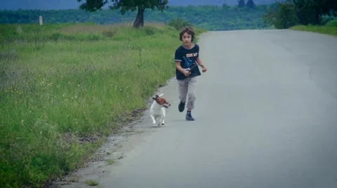 Running on the road Stock Footage 63394894