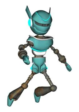 Running Robot Stock Illustration