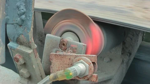 Running roller with a transport tape with a sensor. Video stock 94586021