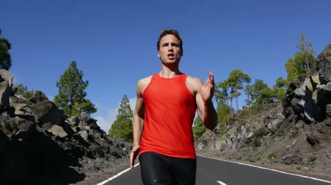 Running runner man Stock Footage 37661421