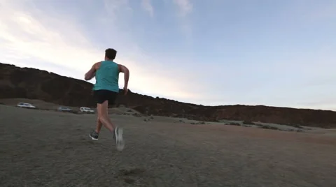 Running runner man sprinting fast - Male runner sprinter at high speed Stock-Footage 56227056