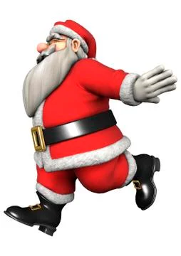 Running santa Stock Illustration
