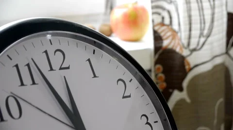 Running Second Hand Of A Clock In The Kitchen Timelapse Stock Footage 62740393