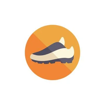 Running shoe flat style vector icon. Fitness flat illustration. Illustrazione stock