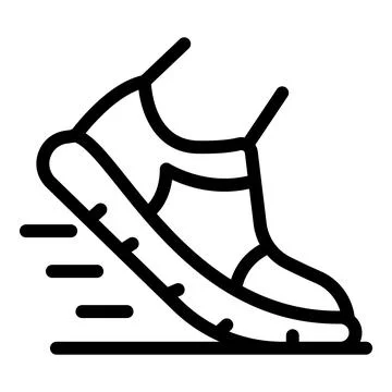 Running shoe icon, outline style Illustration #151867020