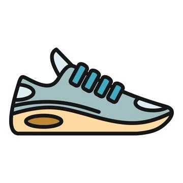 Running shoe icon symbolizing athletic sports footwear Stock Illustration
