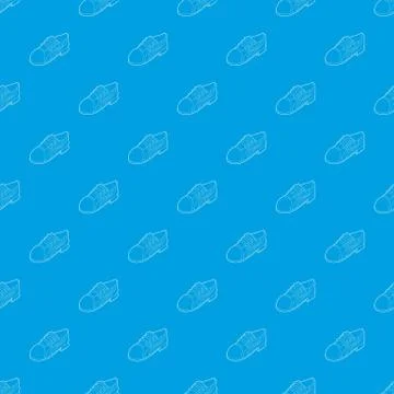 Running shoe pattern seamless blue Stock Illustration