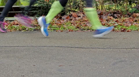 Running shoes close up Stock Footage 58851291