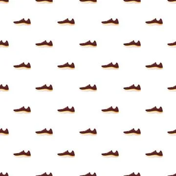 Running shoes creating seamless athletic footwear pattern Stock Illustration
