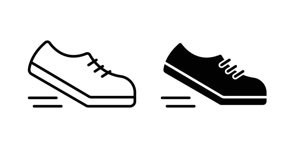 Running shoes icon illustration. Pixel perfect vector graphics Stock Illustration