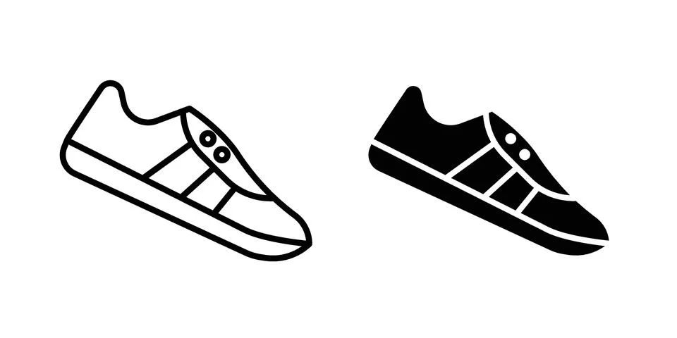 Running shoes icon vector design illustrations Stock Illustration