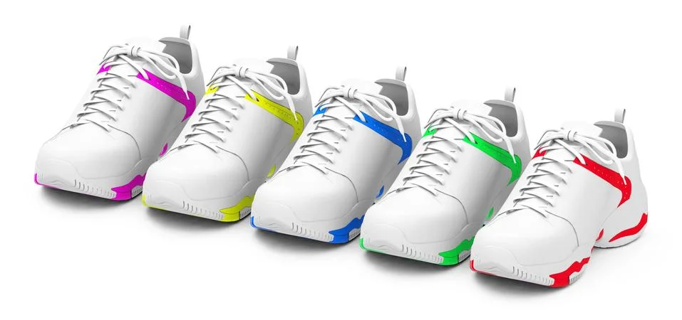 The running shoes Stock Illustration