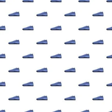 Running shoes pattern creating seamless athletic footwear background Stock Illustration
