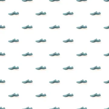 Running shoes seamless pattern for active lifestyle background Ilustração Stock