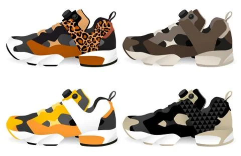 Running shoes - Sneakers 스톡 일러스트