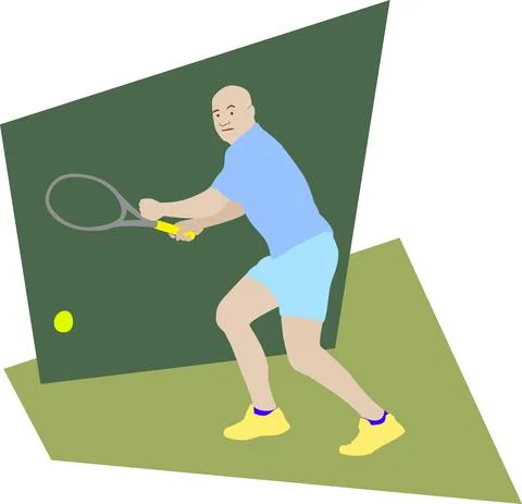 Running to Shoot with Lethal Forehand Stock Illustration
