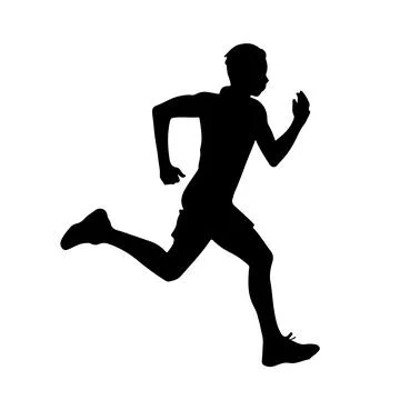A RUNNING silhouette Stock Illustration