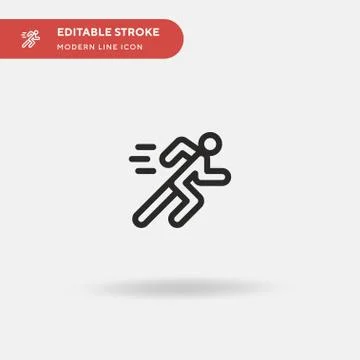 Running Simple vector icon. Illustration symbol design template for web mobil Illustrazione stock