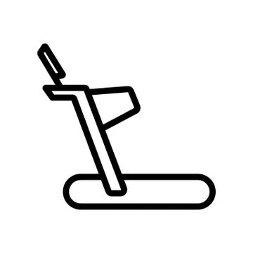 Running simulators with screen control icon vector outline illustration Illustrazione stock
