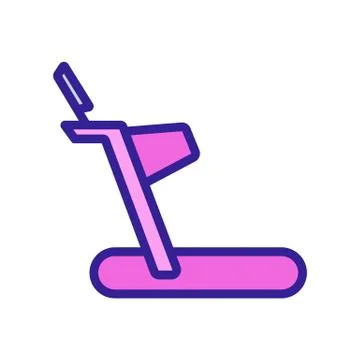 Running simulators with screen control icon vector outline illustration Illustrazione stock