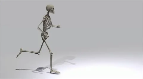 Running Skeleton Stock Footage 12179050