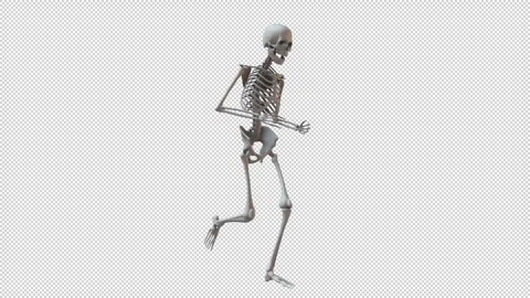 Running Skeleton Loop Stock Footage 265086337