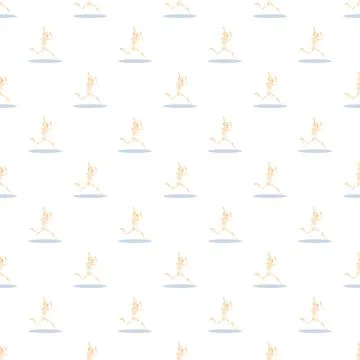 Running skeleton seamless pattern creating dynamic background Stock Illustration