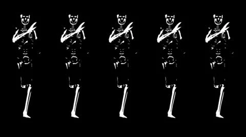 Running skeletons Stock Footage 26574664