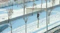 Running on the snow HD Footage