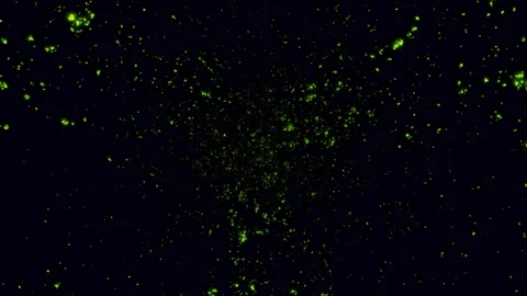 Running in Space Hypnotic VJ Loop Background Green Version 4K 50 FPS Stock Footage 257055226