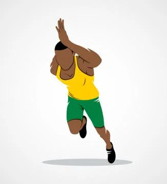 Running, sprinter, athlete Illustrazione stock