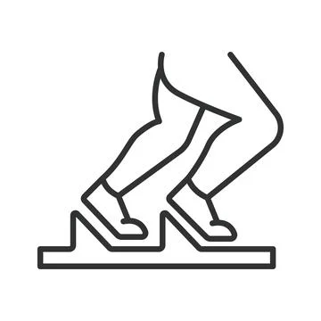 Running start icon in line design. Running, sport, start, athlete, competition Stock Illustration