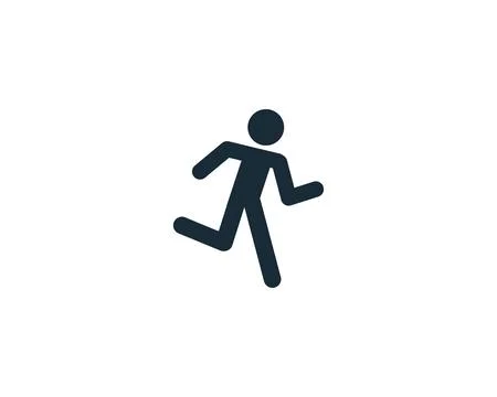 Running Stick man Icon Vector Logo Template Illustration Design Stock Illustration