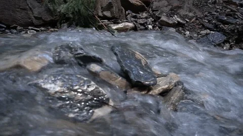Running stream close up Stock Footage 88061337