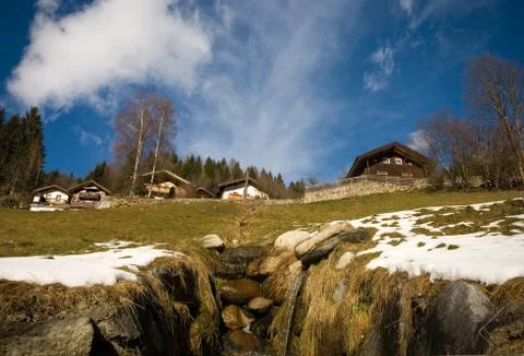 Running stream Stock Photos