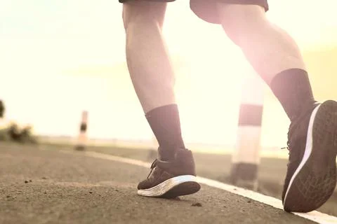 Running with the sun. Fotos Stock