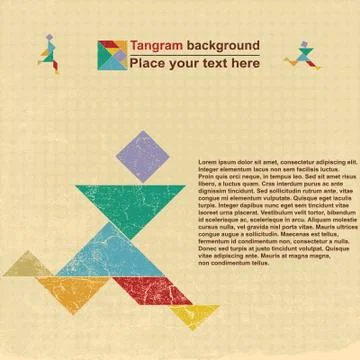 Running tangram Stock Illustration