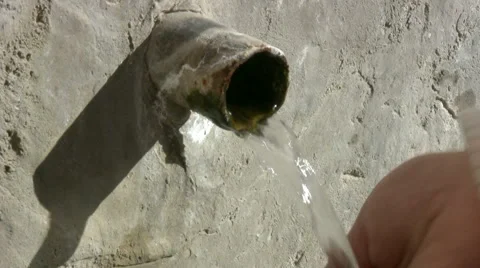Running tap Stock Footage