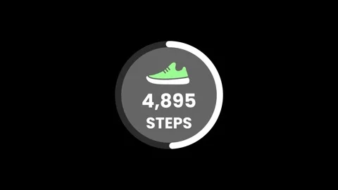 Running ten thousand steps counting number animation 스톡 동영상 321954397