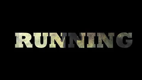 Running text typography animation featuring dynamic nature footage inside bold Video stock 344634949