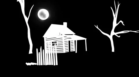 Running through Ghost Wolf Forest Part 1- Halloween HD Video stock 33731014